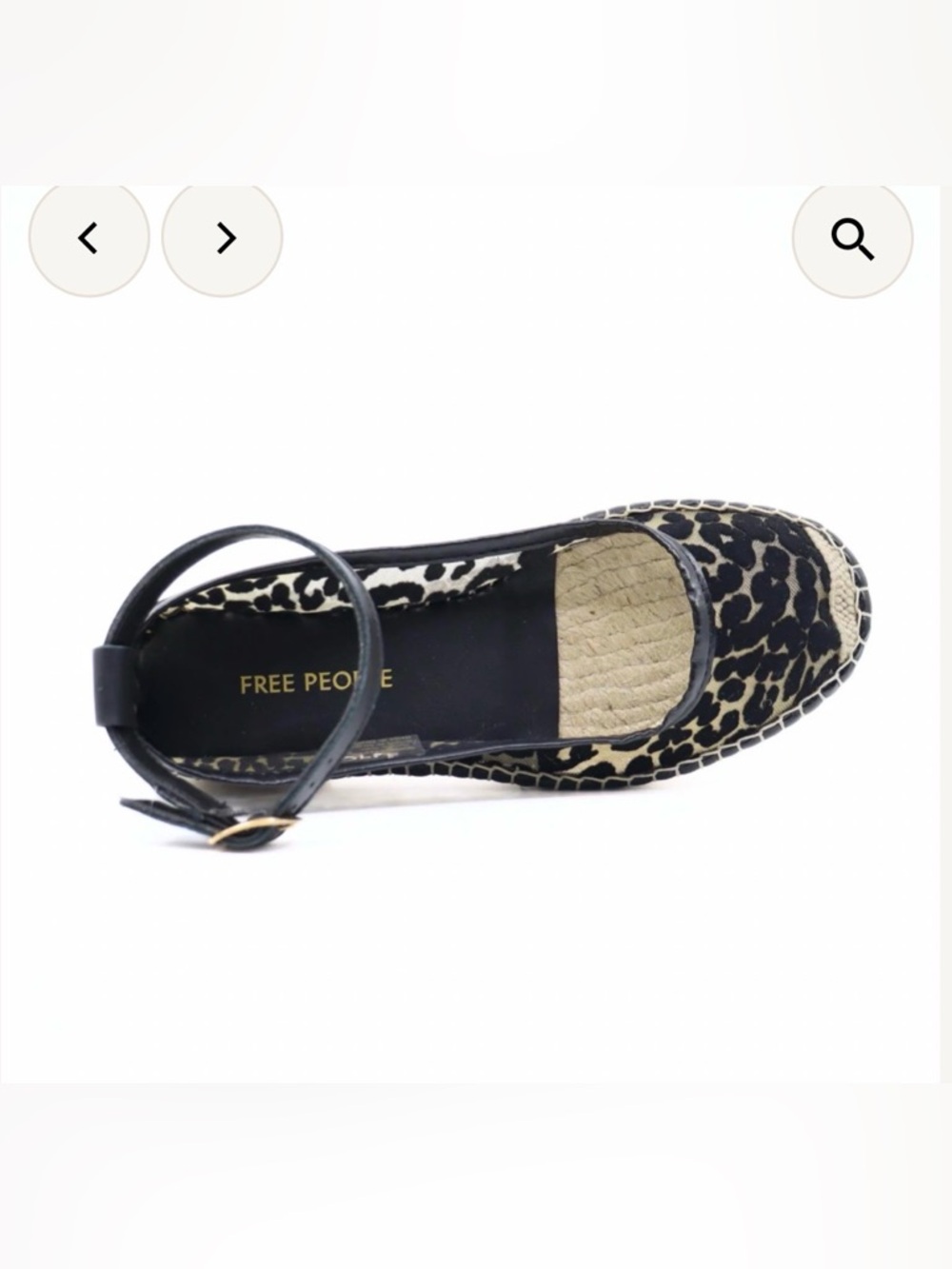 Free People Mason Ballet Espadrille Flats Leopard Spain 8.5 39 - Picture 9 of 14